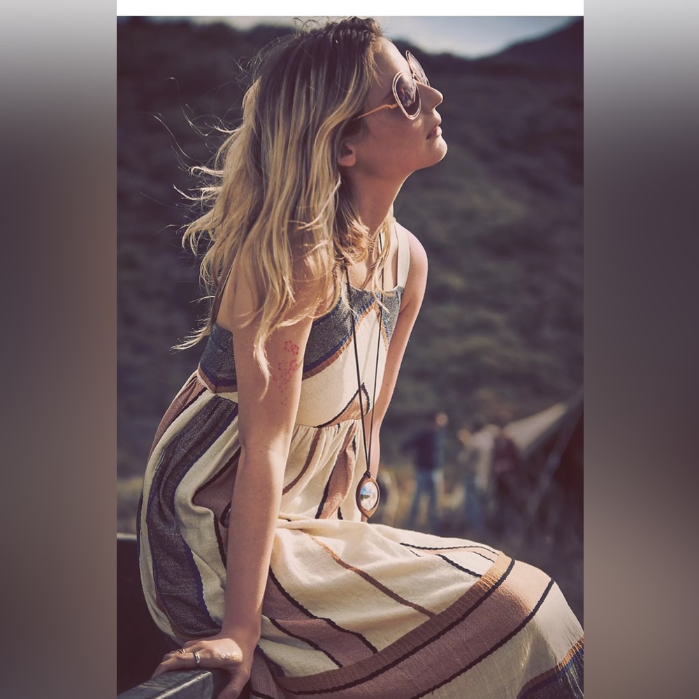 FREE PEOPLE Bloom Dress Neutral Combo Medium